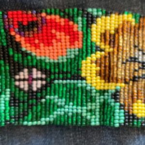 Fun glass bead bracelet/cuff